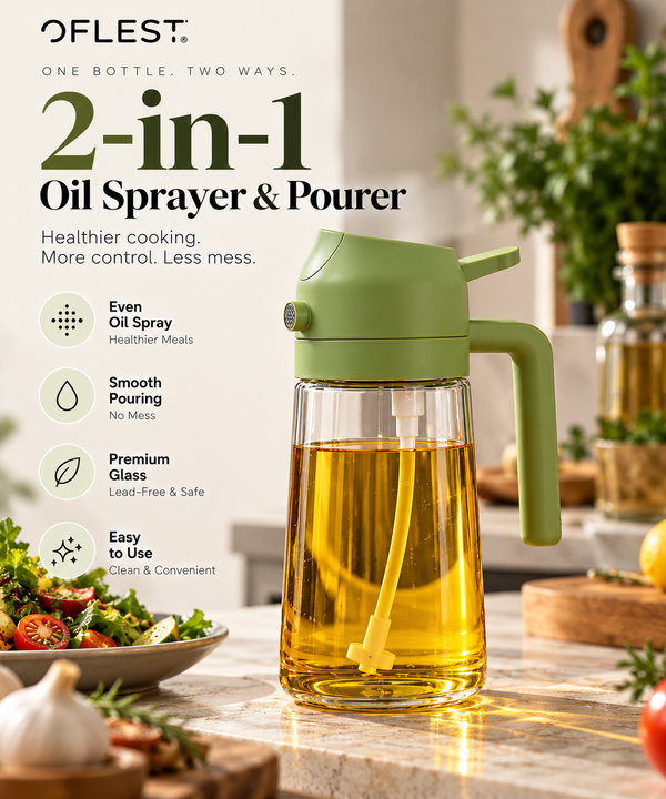 OFLEST 2-in-1 Oil Sprayer & Dispenser