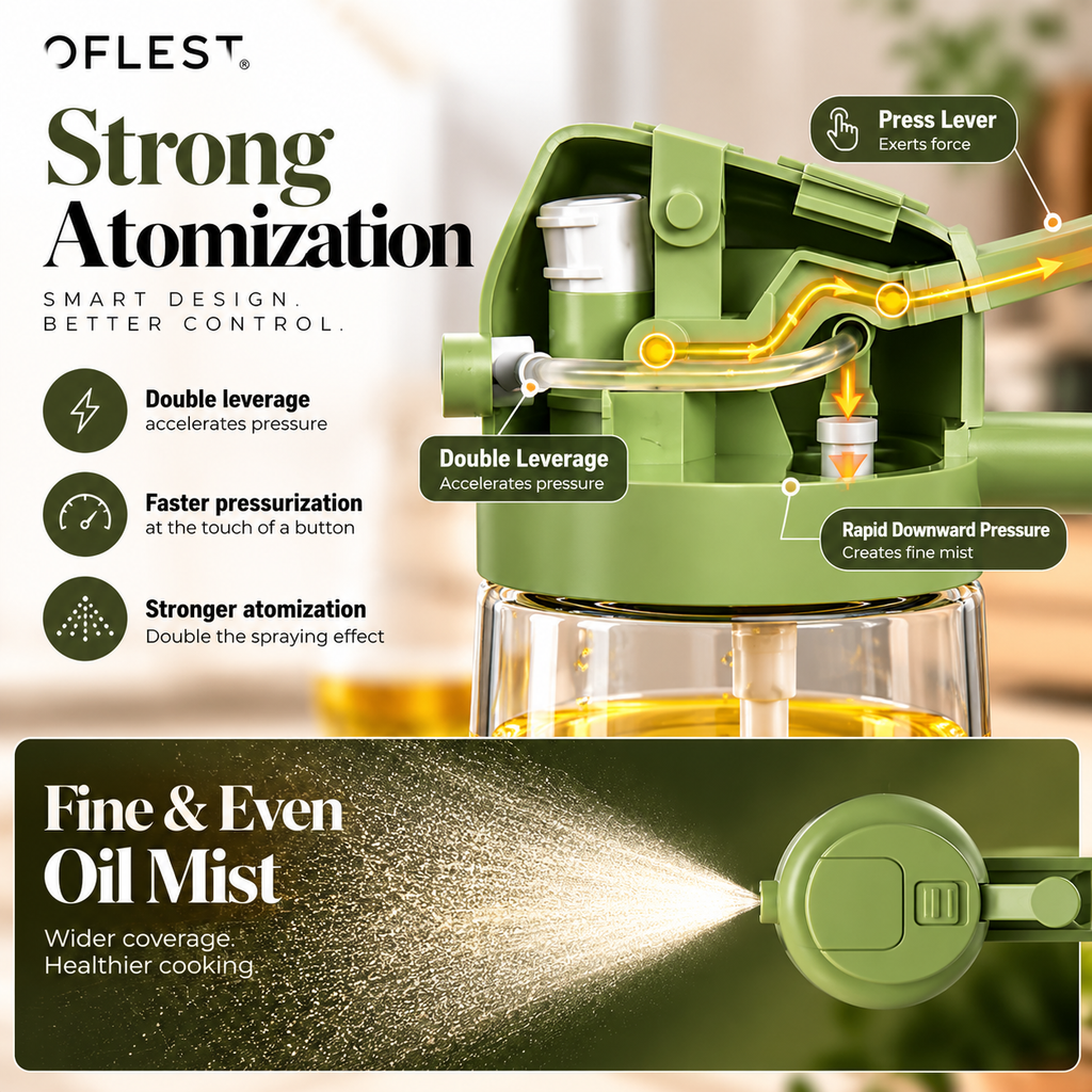 OFLEST 2-in-1 Oil Sprayer & Dispenser